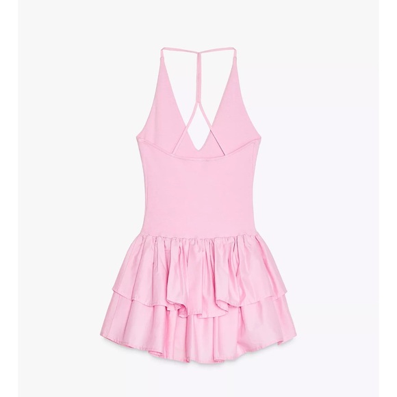 Pink Ruffled Mini Dress - Picture 4 of 4